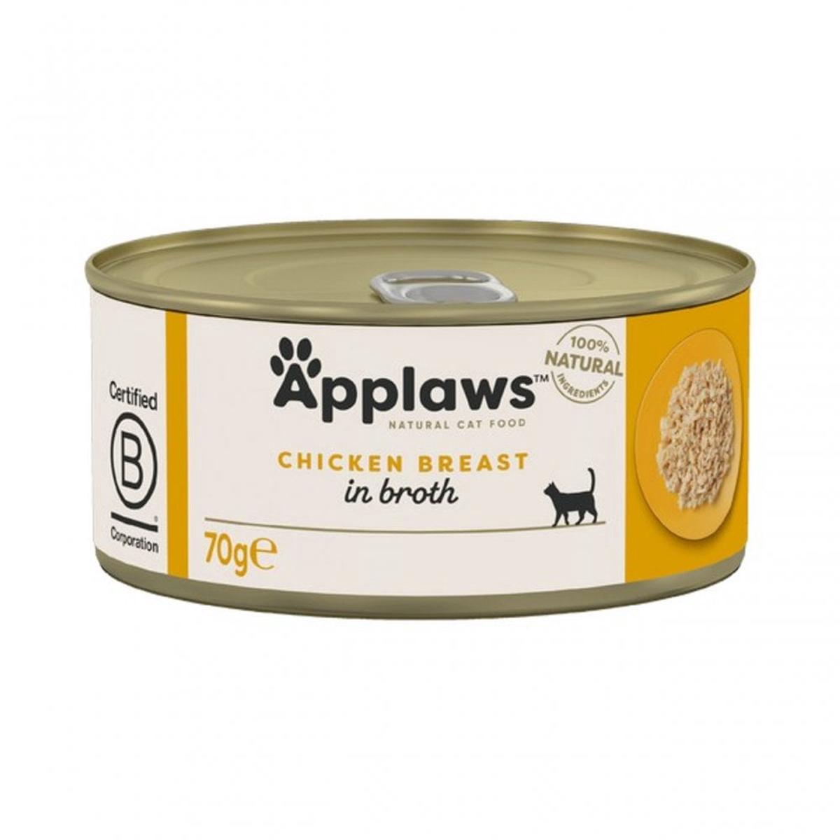 Applaws Wet Cat Food: Can Chicken Breast in Broth 70g - Default Title
