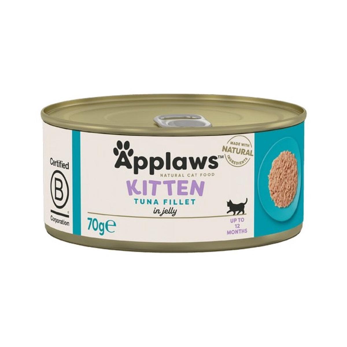 Applaws Wet Cat Food: Can Kitten Tuna Fillet in Jelly 70g - Default Title