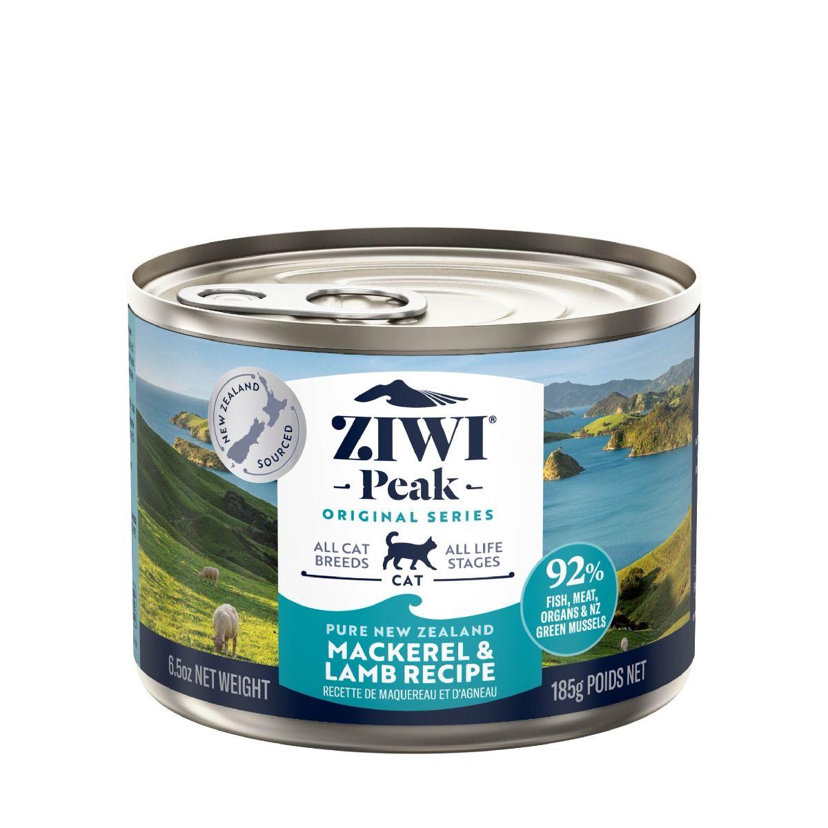 ZIWI Peak Mackerel & Lamb Recipe Wet Cat Food (185g)