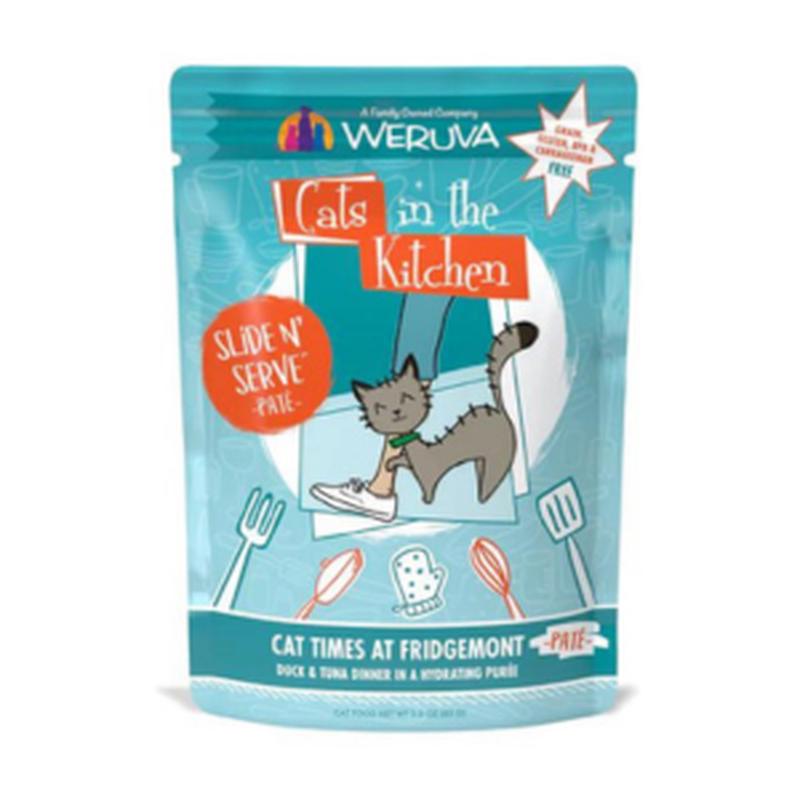 Weruva Cats in the Kitchen Pate's Cat Times at Fridgemont Duck & Tuna Recipe Cat Food Pouches 3oz