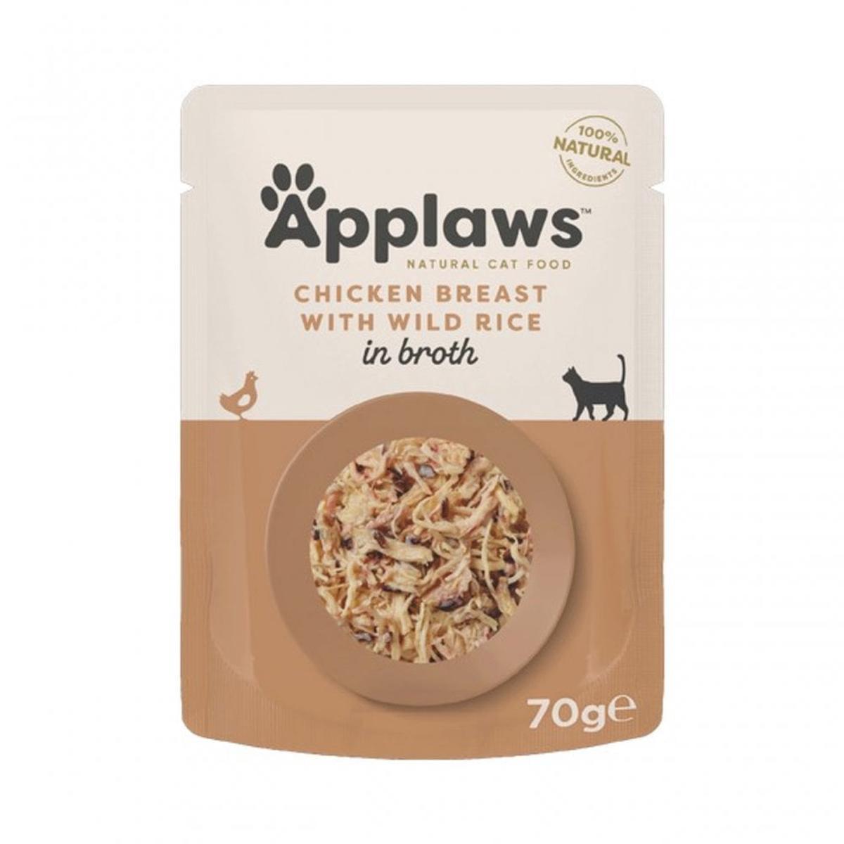 Applaws Wet Cat Food: Pouch Chicken with Wild Rice 70g - Default Title