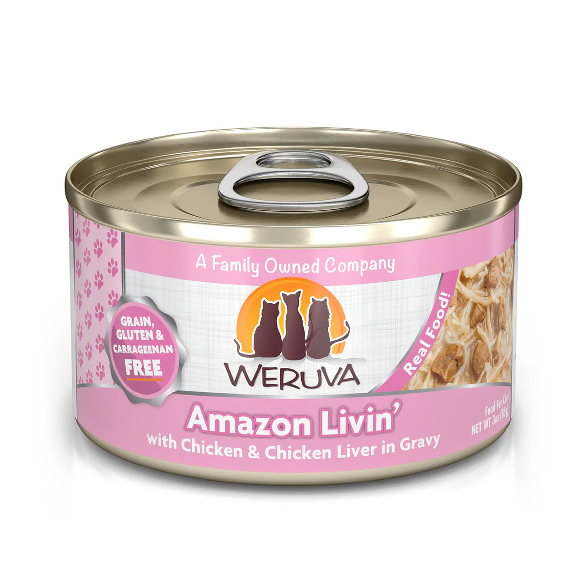 Weruva Classic Cat  Amazon Livin' Chicken & Chicken Liver in Gravy
