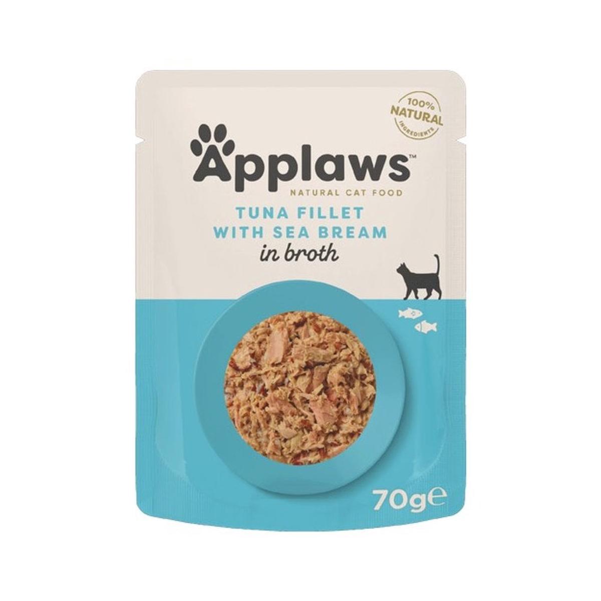 Applaws Wet Cat Food: Pouch Tuna Fillet with Sea Bream 70g - Default Title